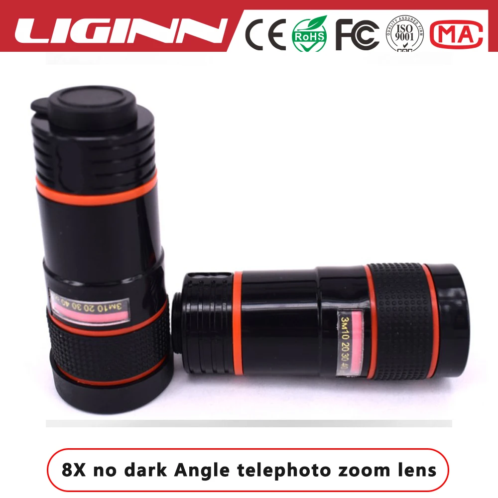 LIGINN Professional Universal Clip 8X Zoom Telephoto mobile phone camera telescope Lens for All Android smartphone