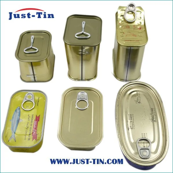 Factory price rectangular tin can wholesale 3 piece metal food rectangular tin can for luncheon meat 340g 200g 125g