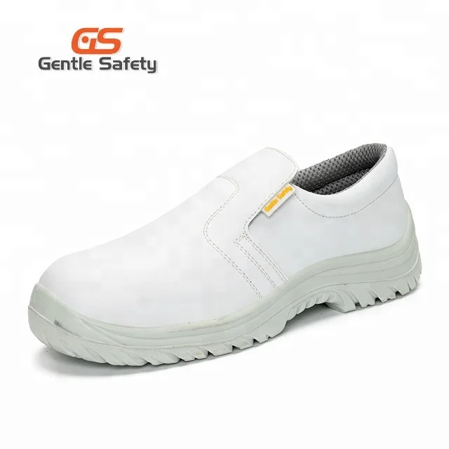 White Food industry Anti slip Safety shoes for kitchen without lace