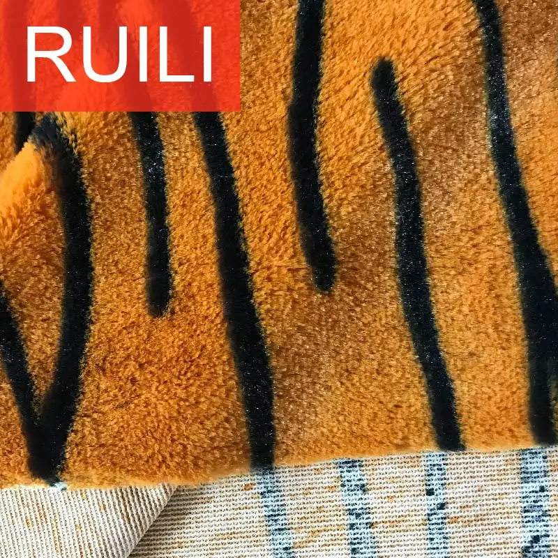 First class tiger pattern printing PV plush fabric for toys
