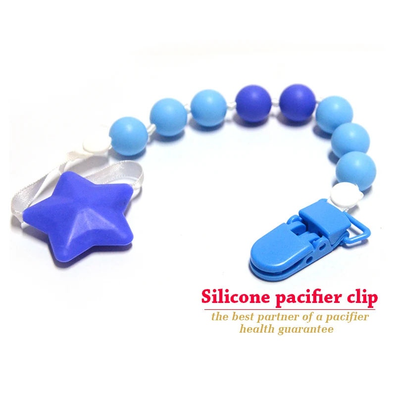 High Quality BPA Free Animal Shape Baby Rubber Pacifier Chain Silicone Animal Pacifier Holder