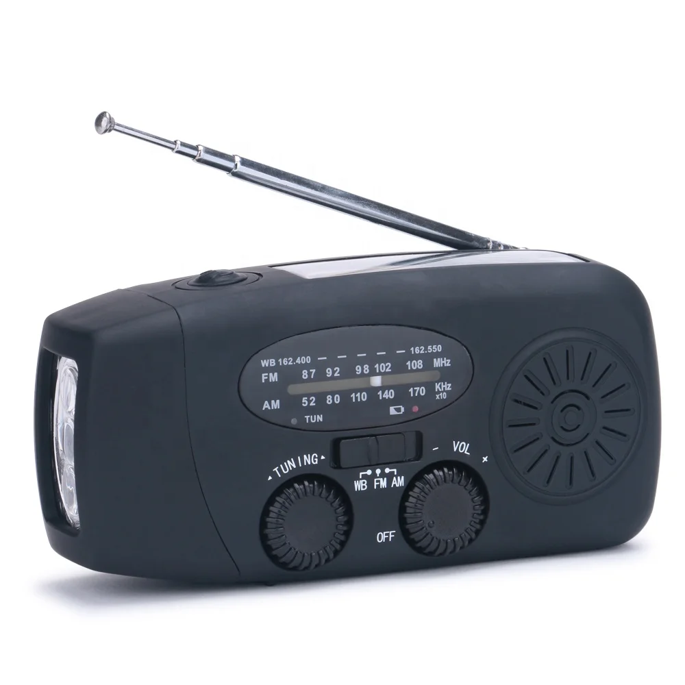 Portable mini hand crank Emergency Solar Survival radio