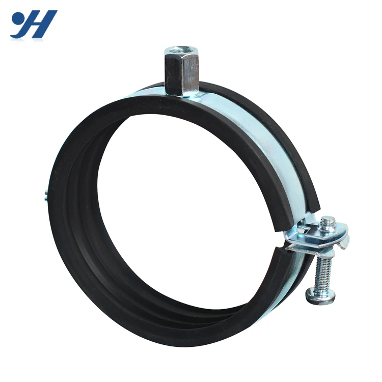 Building Material Best Price Steel Split Pipe Clamp With Rubber Cushion