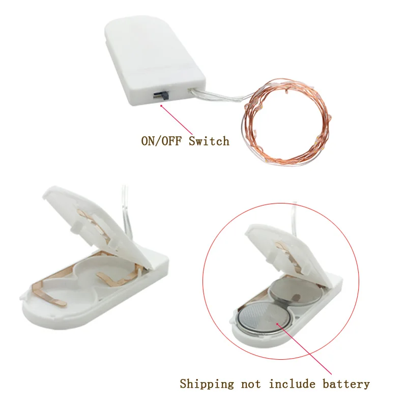 Led Copper Wire String Light 2M 20LED/3M 30LED/5M 50LED CR2032 Battery Operated Micro Mini LED Starry Lights String
