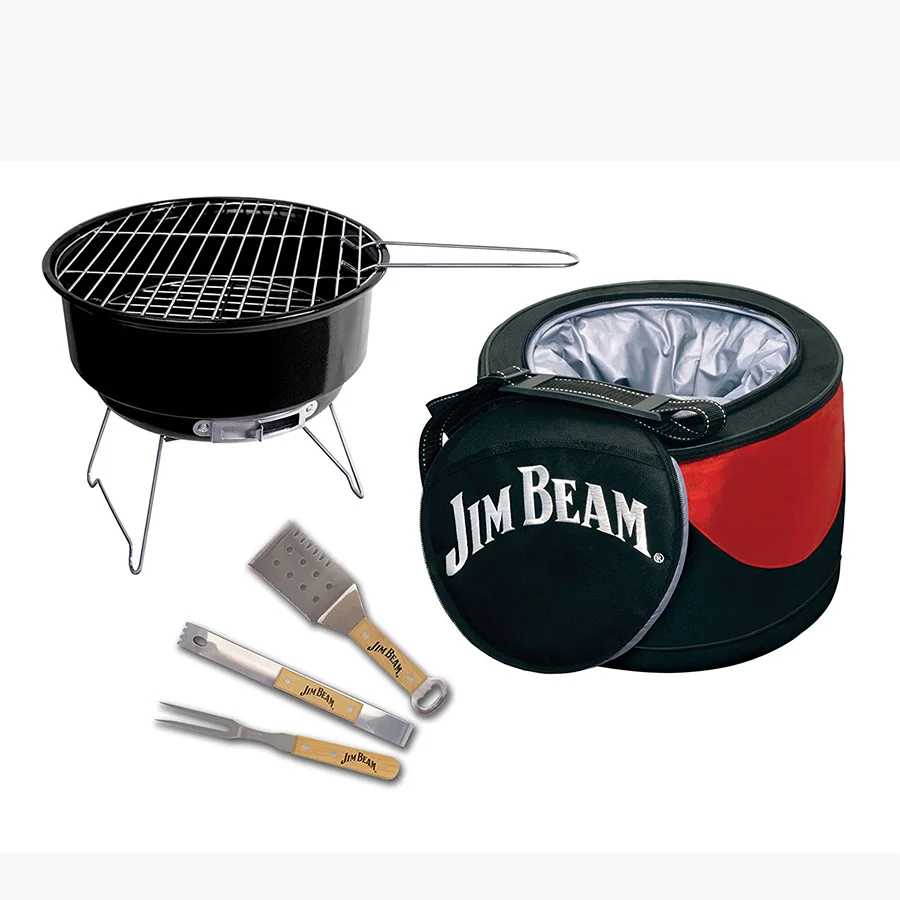 
Outdoor Portable Charcoal BBQ Grill Barbecue BBQ Grill with cooler Bag 