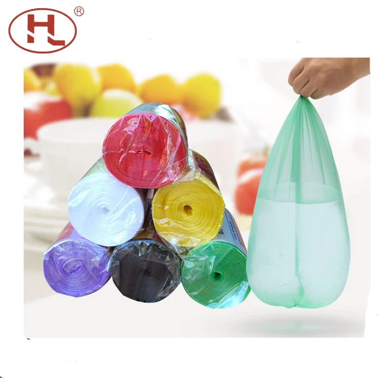 
HDPE plastic recycled bin liner fruit packing food bag in supper market 