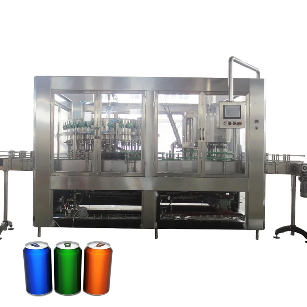 
2 in 1 monoblock aluminum tin Can filling machine for carbonated beverage drinks 