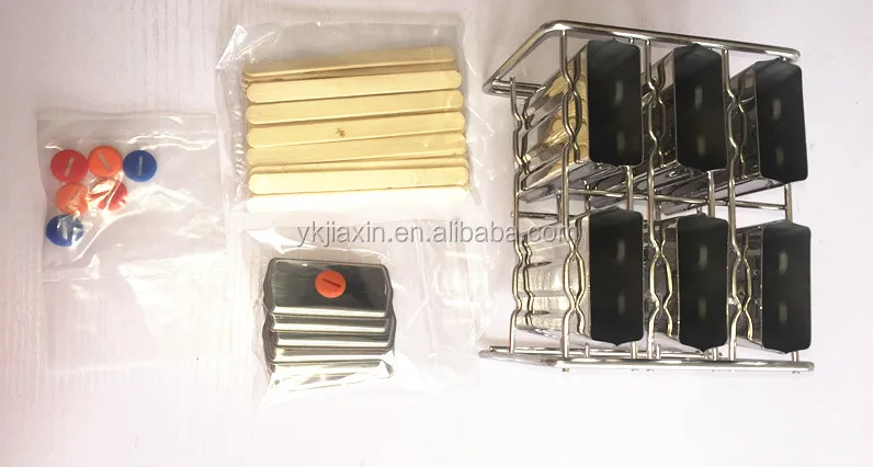6pcs Stainless steel popsicle mould set new model
