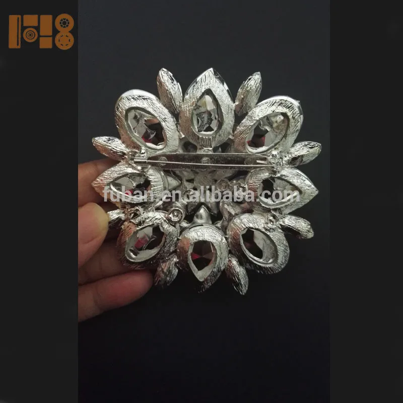 Acrylic Stones Rhinestone Wedding Brooch Hijab Pins