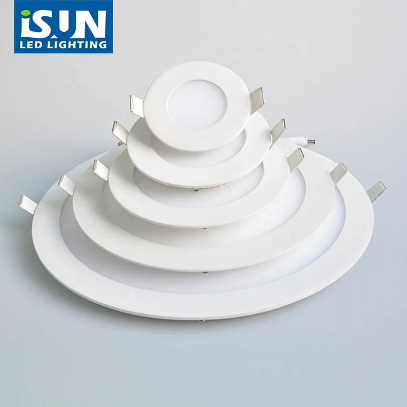 
Indoor supermarket white round SMD2835 9w flat circle led light panel 