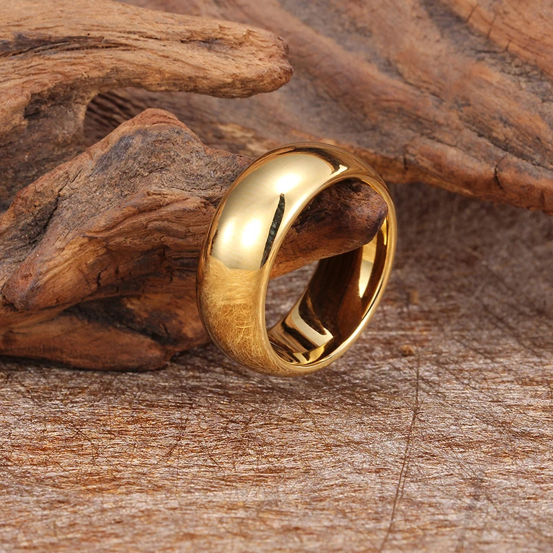 
Plating High Polish Dubai Gold Tungsten Carbide Latest Gold Finger Ring Designs Wedding Ring 