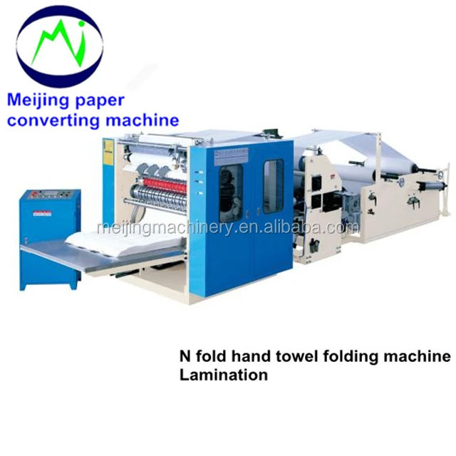 Полностью автоматический n сложить руки бумажное полотенце складывая машина с ламинацией фабрики Китая