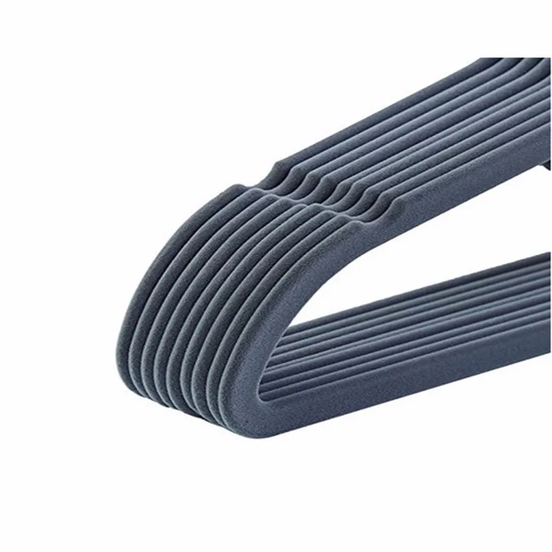 50 Pack 100 Pack Beige Black Non Slip Flocked Anti-slip Hanger Clothes Short Velvet Hangers Kids