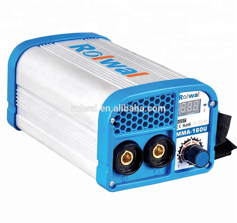 Rolwal Small Portable Mini IGBT Soldadora Inverter Stick MMA Arc Welding Inverter Machine Price List 140 amp 160 amp Arc Welders