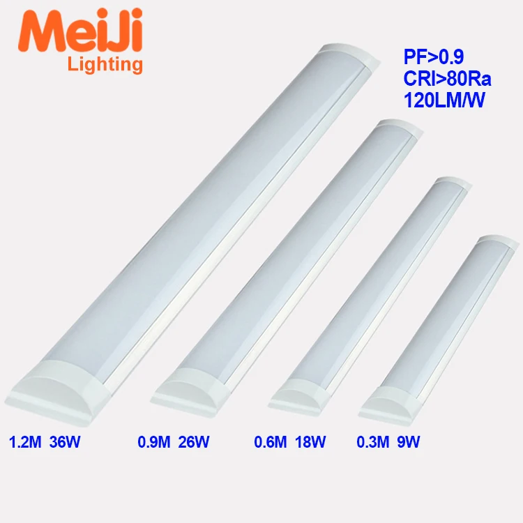 
triproof tube 36w 80lm per watt industrial linear led batten light 120cm lamp purification lamp home lighting 