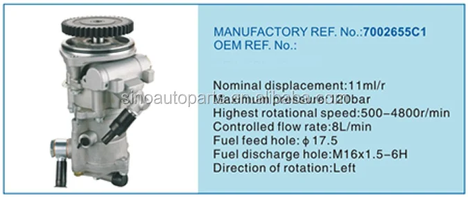 TRUCK POWER STEERING PUMP for AMERICAN VEHICLE SERIES 7002655C1