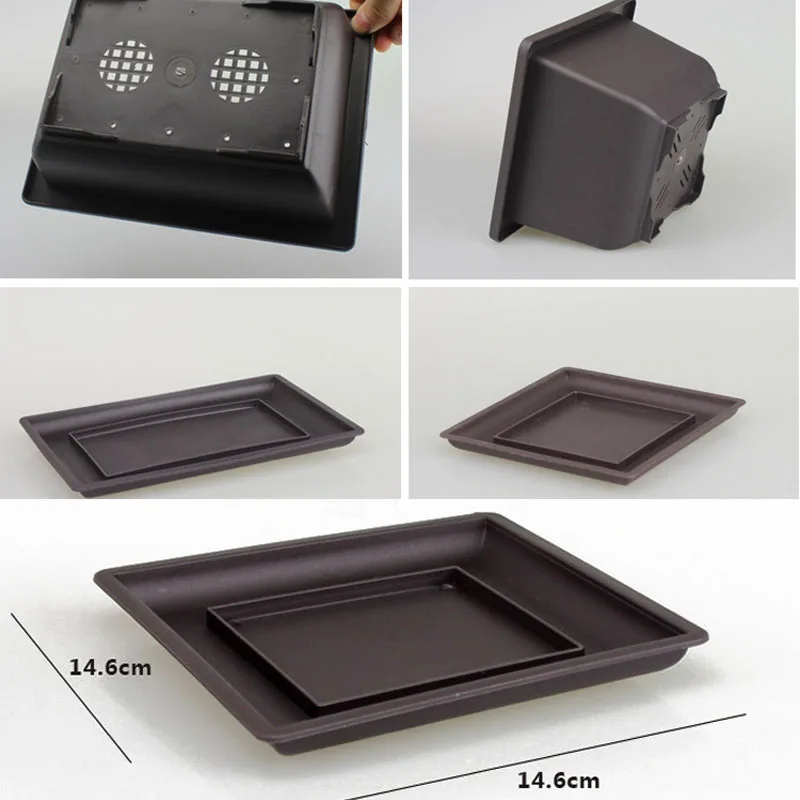 square flower pot plastic flowerpot mimicking Chinese Clay Pots