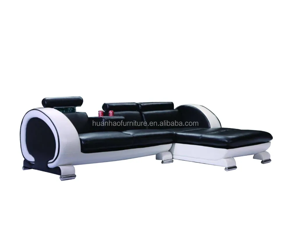 Оптовая продажа черно-белый кожаный диван bisini для гостиной комплект диванов из натуральной