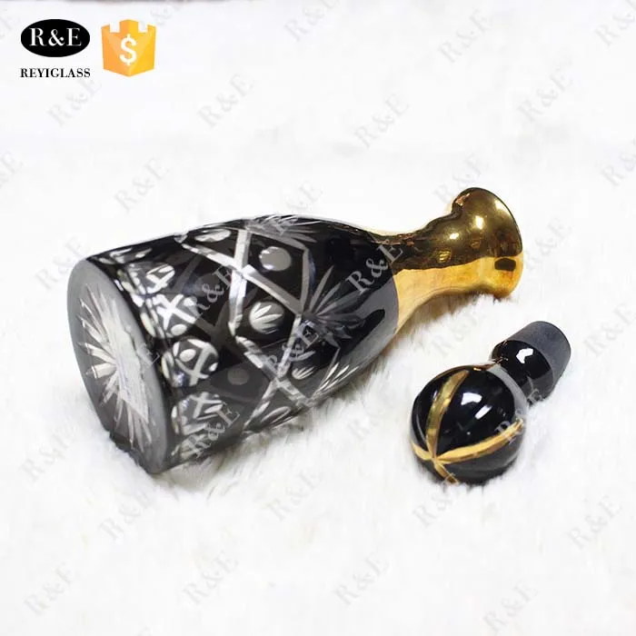 120ml golden decanter or gold display bottle for arabic perfume and oud