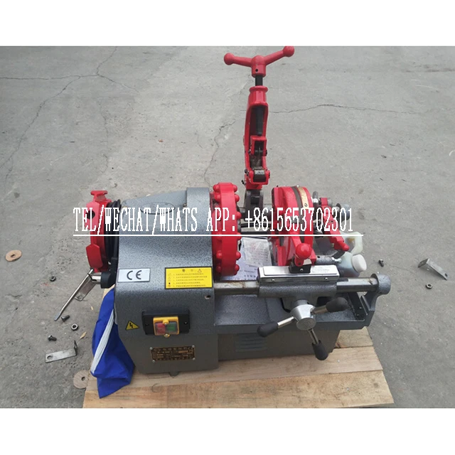 Stainless steel pipe iron pipe cut external thread Threading inner hole chamfering machine