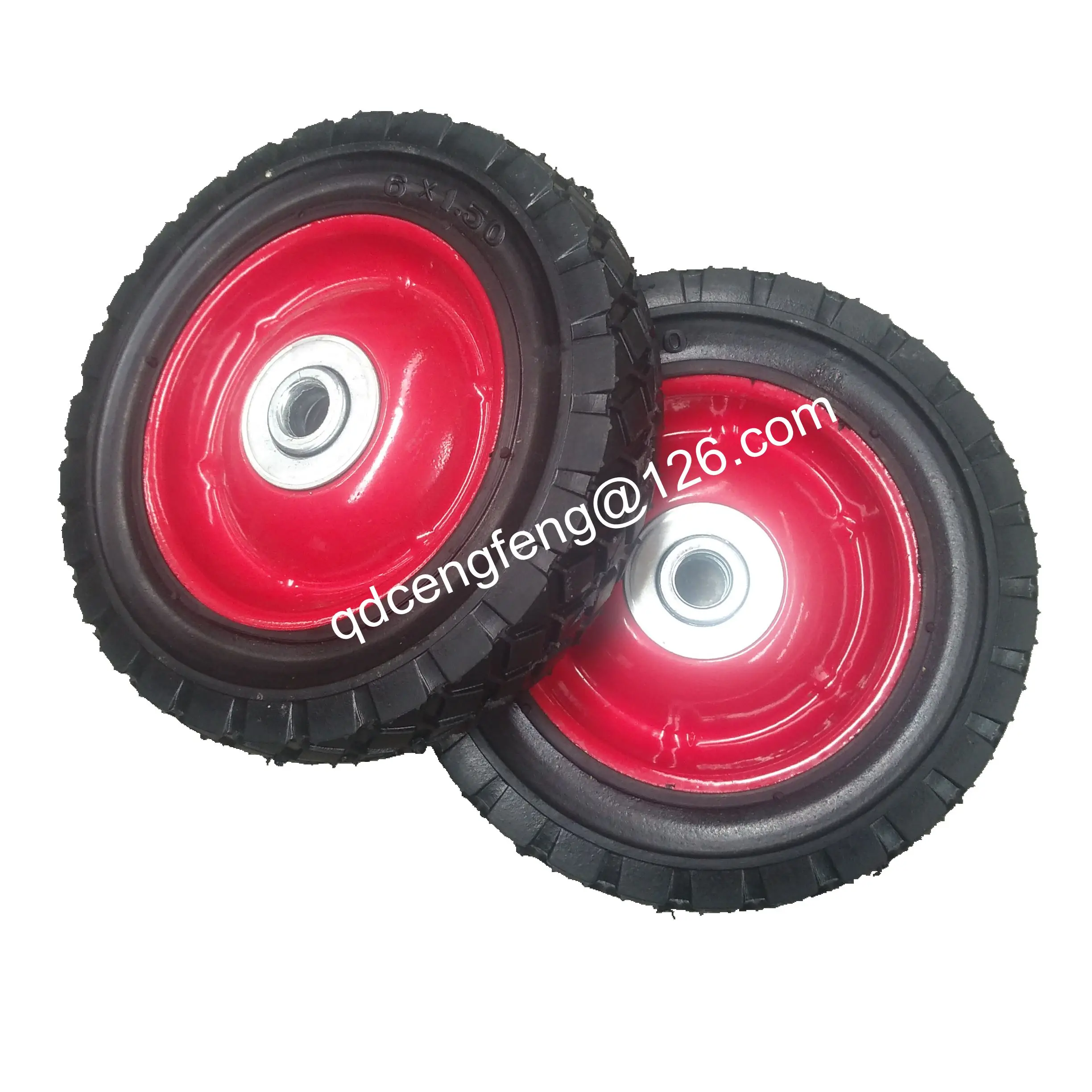 
lawn mower rubber wheel 6x1.5 semi pneumatic rubber wheel 6 inch 150mm 