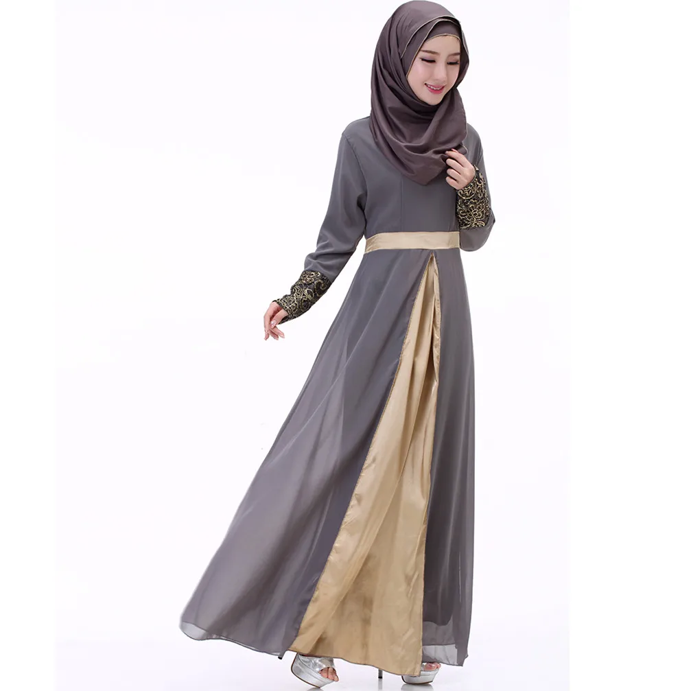 
Fashion Islamic Turkish Clothing Wholesale Women Abaya Muslim Dresses Long Sleeve Dress 