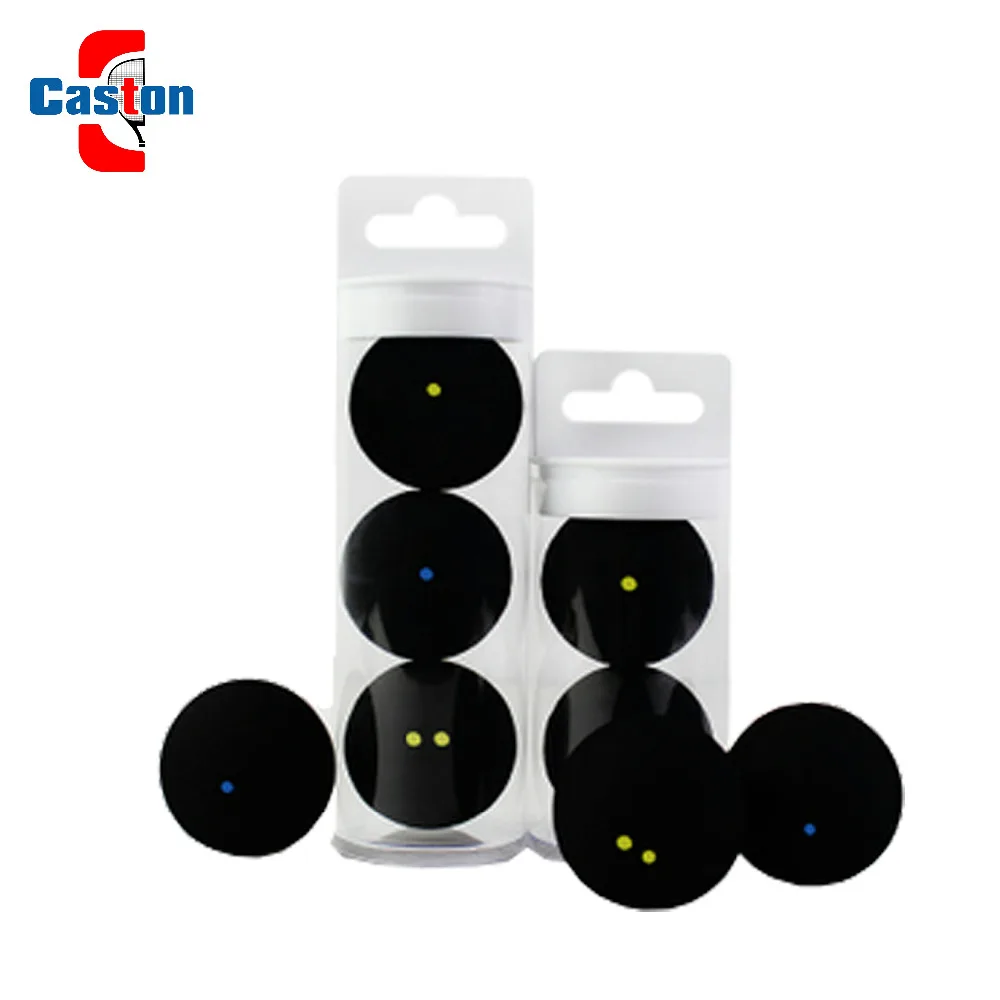 Two Yellow Dots Low Speed Rubber Ball Training Competition Squash Ball