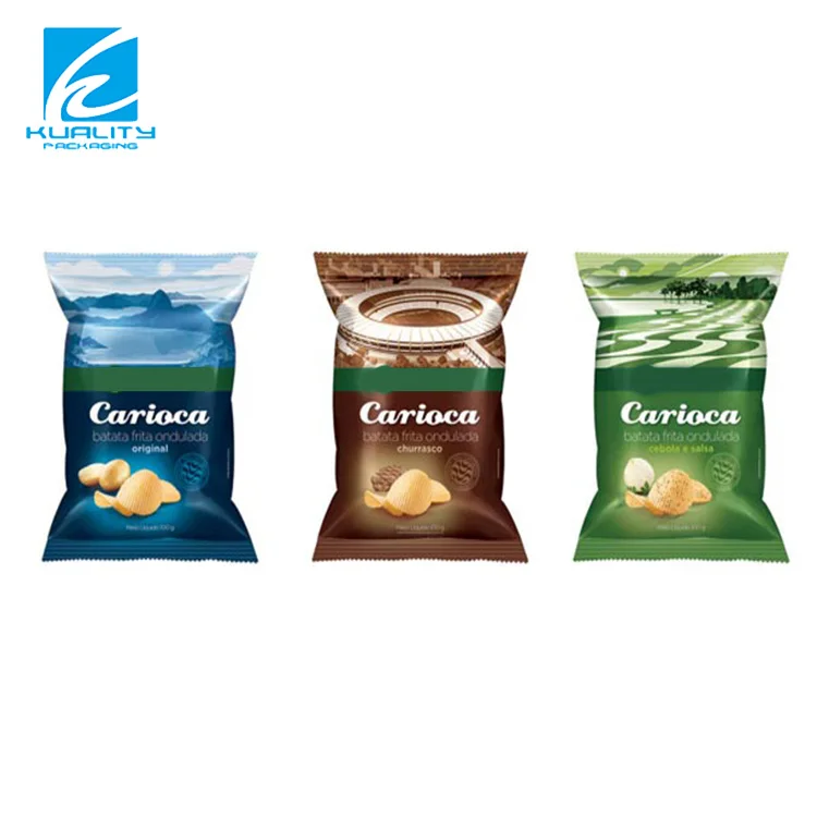 Recyclable laminated chips packaging plastic bag