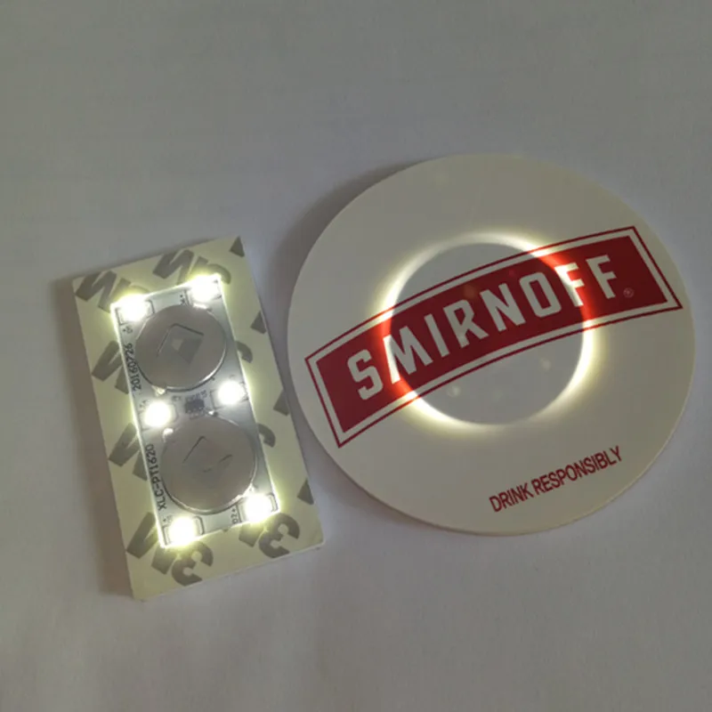 Colorful Changing LED Light Coasters For Drink Glass Bottle