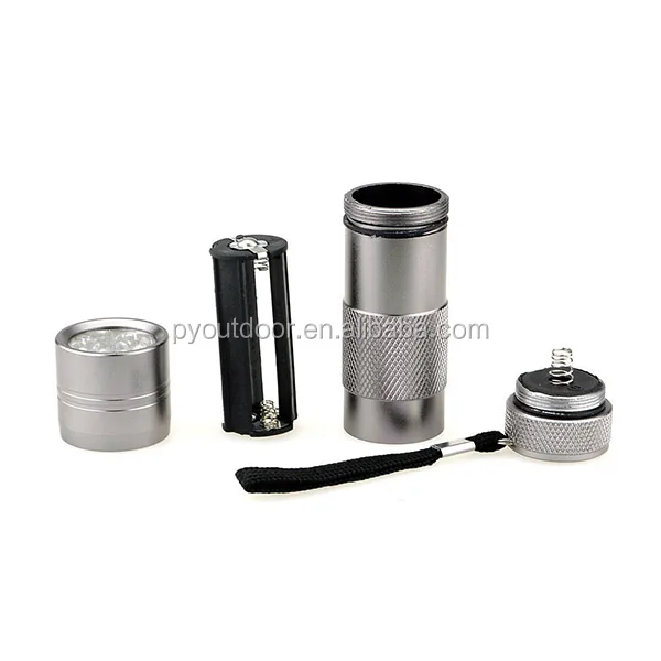 3*AAA battery 12 LED aluminum body UV led flashlight torch light