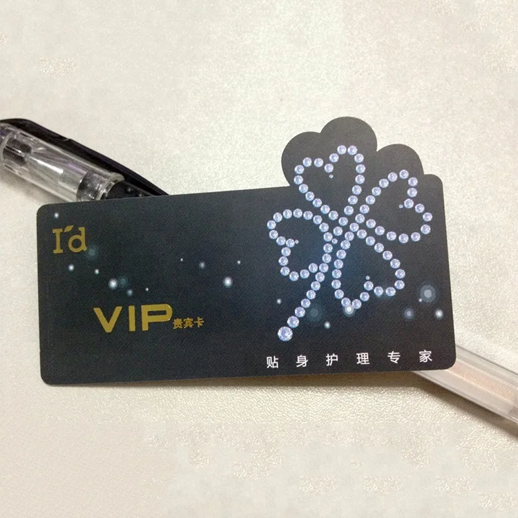 Plastic Loyalty membership Card with custom shape printed