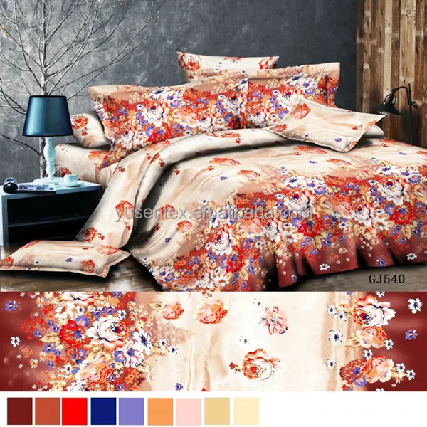 Cheap china factory polyester pigment print fabric for bedding bed sheet fabric high quality 100 polyester microfiber fabric