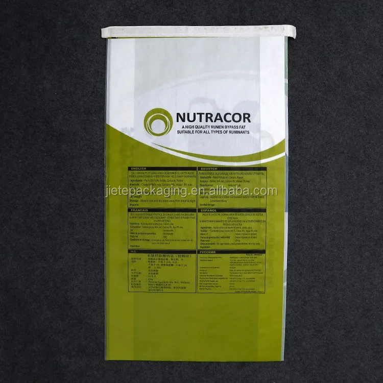 25kg 20kg plastic animal, poultry, cat feed packaging pp woven bags