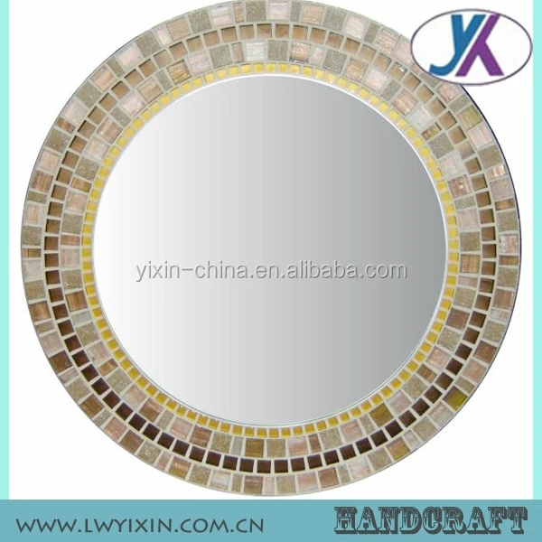 Antique colour makeup artist mosaic round murano glass mirror