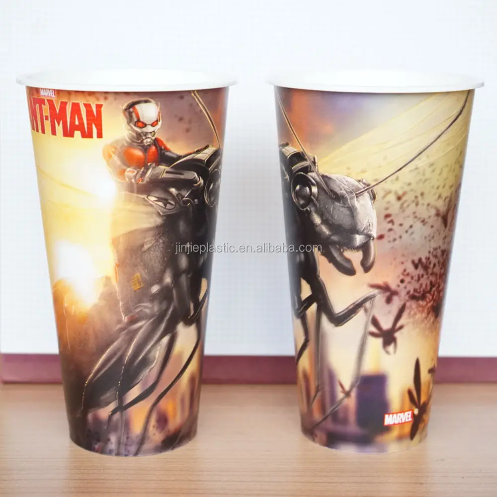 
22oz, orange peel printing, use in cinema, plastic popcorn cup 