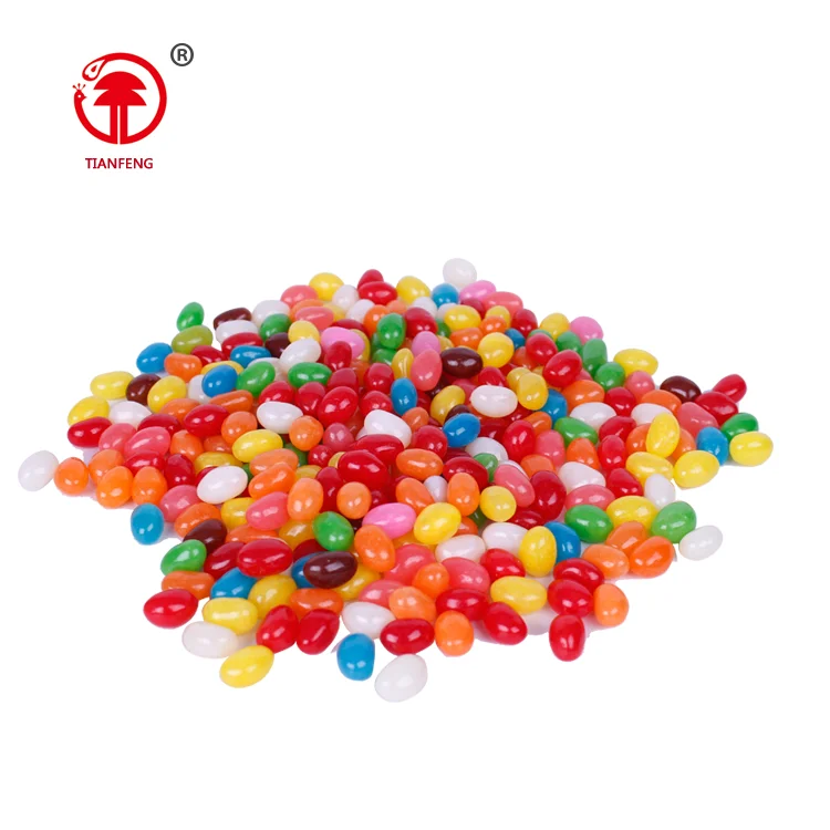 Bulk confectionery mix fruit flavor mini halal bulk jelly beans in bag with 1kg packing