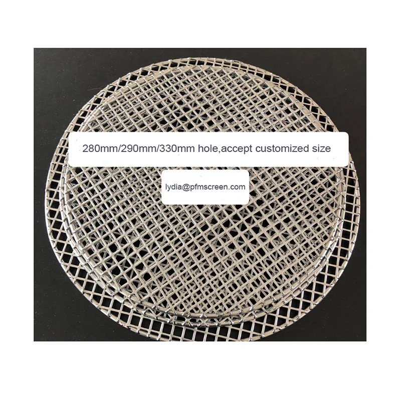 Customized stainless steel / copper  round wire BBQ grill mesh net tray