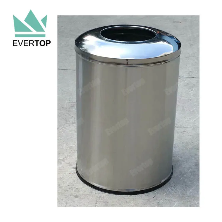 DB-34P Dome Open Top Office Medical Recycle Big Trash Bin Can Indoor Waste Bin Dome Top Lid Industrial Dustbin Metal Garbage Bin