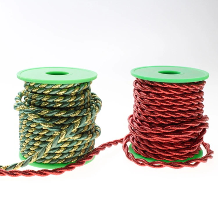Wholesale high quality colorful twisted nylon cord rope for cloth