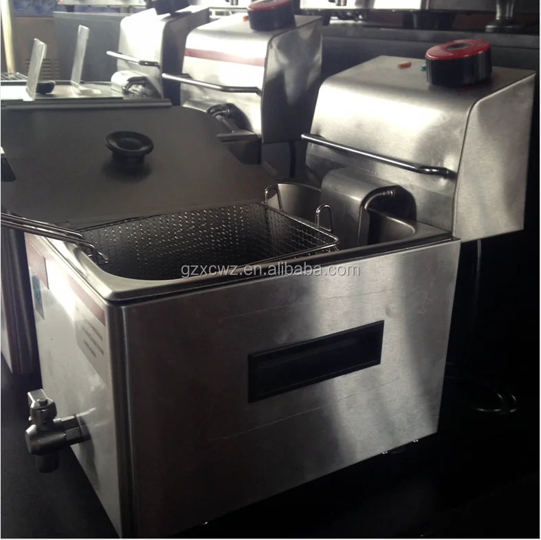 2018 China hot sale Factory Wholesale Electric 1 Tank 2 Basket Commercial Kfc Deep Fryer