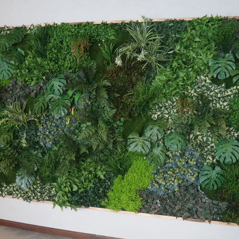 Уличное растение, зеленая трава, Настенный декор, искусственное Настенное подвесное растение, зеленая настенная модульная система