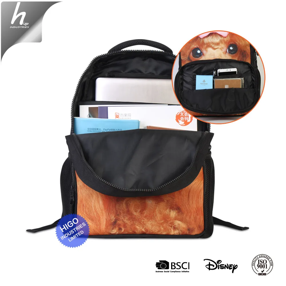 Dog 3D Picture of School Bag 2020 New Style Funny Backpack for Guy Cool Girls Laptop Back Pack