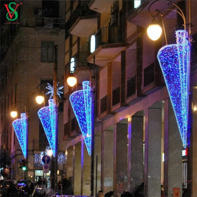 Праздник новый год Рождество городской уличный декор уличная RGB водонепроницаемая лампа монтируемая на столбе Цветочная звезда мотивные огни
