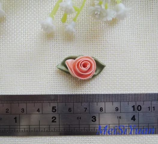 Wholesale Satin Ribbon Flowers Underwear Mini Satin Rose Flower Decoration Satin Ribbon Rose Flowers