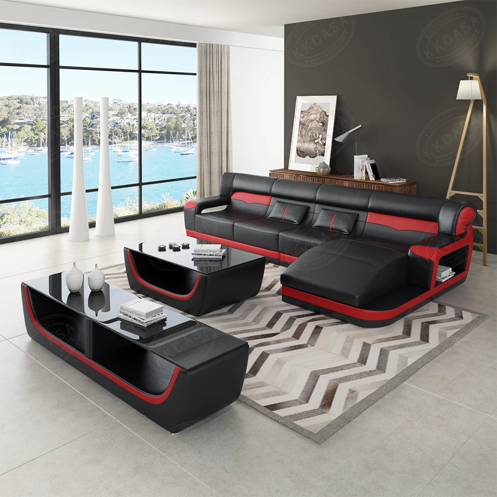 High quality house use pure white 3 seater leather sofa set living room furniture modern