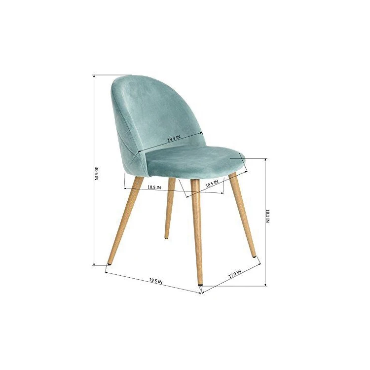 
GUYOU GY-4056 modern velvet living room restaurant dining chair with metal frame 