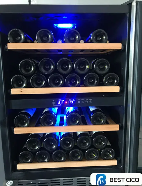 CICO dual zone compressor wine cooler for home use wine refrigerator SF-54D1 (45-48bottles capacity wine fridge)
