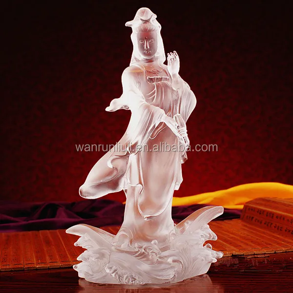 2014 new guan yin buddha walking on the wave figurine 001