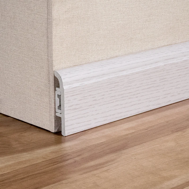 PVC Wood Grain Skirting Board for Interior Decoration