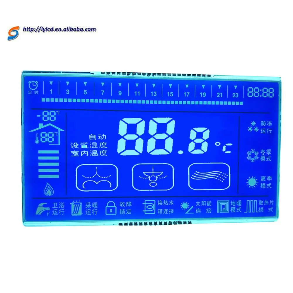Customized digital 7 segment air conditioner STN LCD display screen solar water heater control panels main board lcd screen